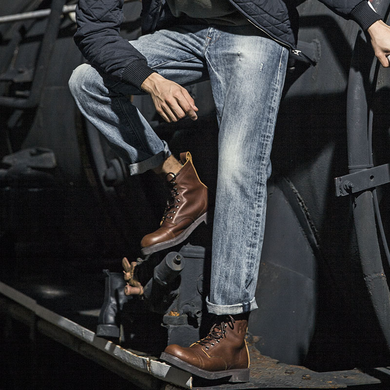 【AK男装】2015春季新款 AK 复古修身牛仔裤