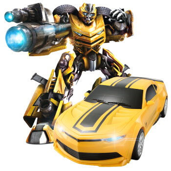 佳奇(jiaqi)tt671r 大黄蜂升级版 一键变形金刚遥控车 智能电动 皇蜂